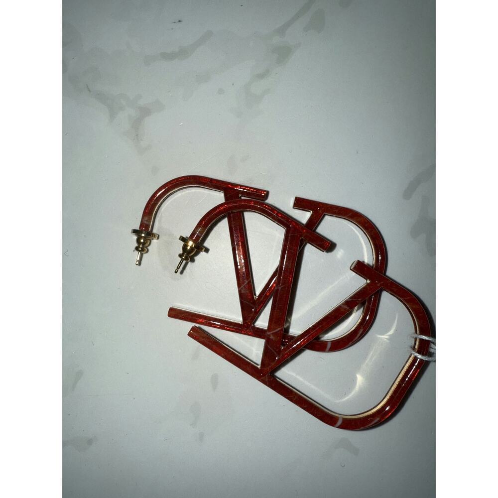 Valentino V Earrings - Excellent Condition with Box and Dustbag